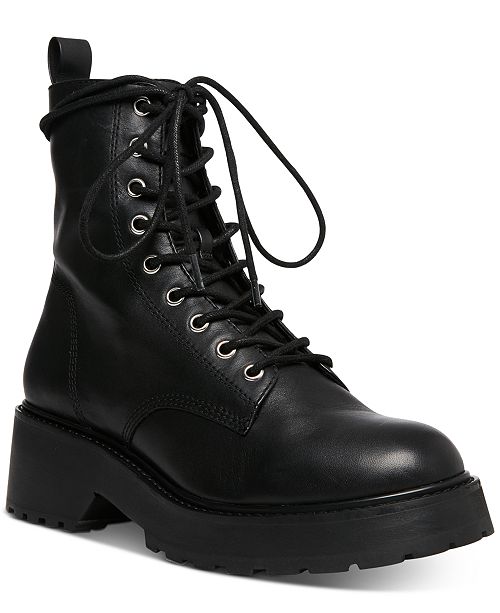 Steve Madden Women S Tornado Lace Up Combat Boots Reviews Boots Shoes Macy S