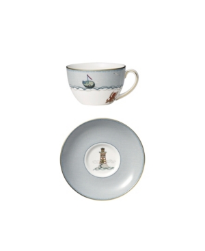 Wedgwood Sailors Farewell Breakfast Cup & Saucer Set In Multi