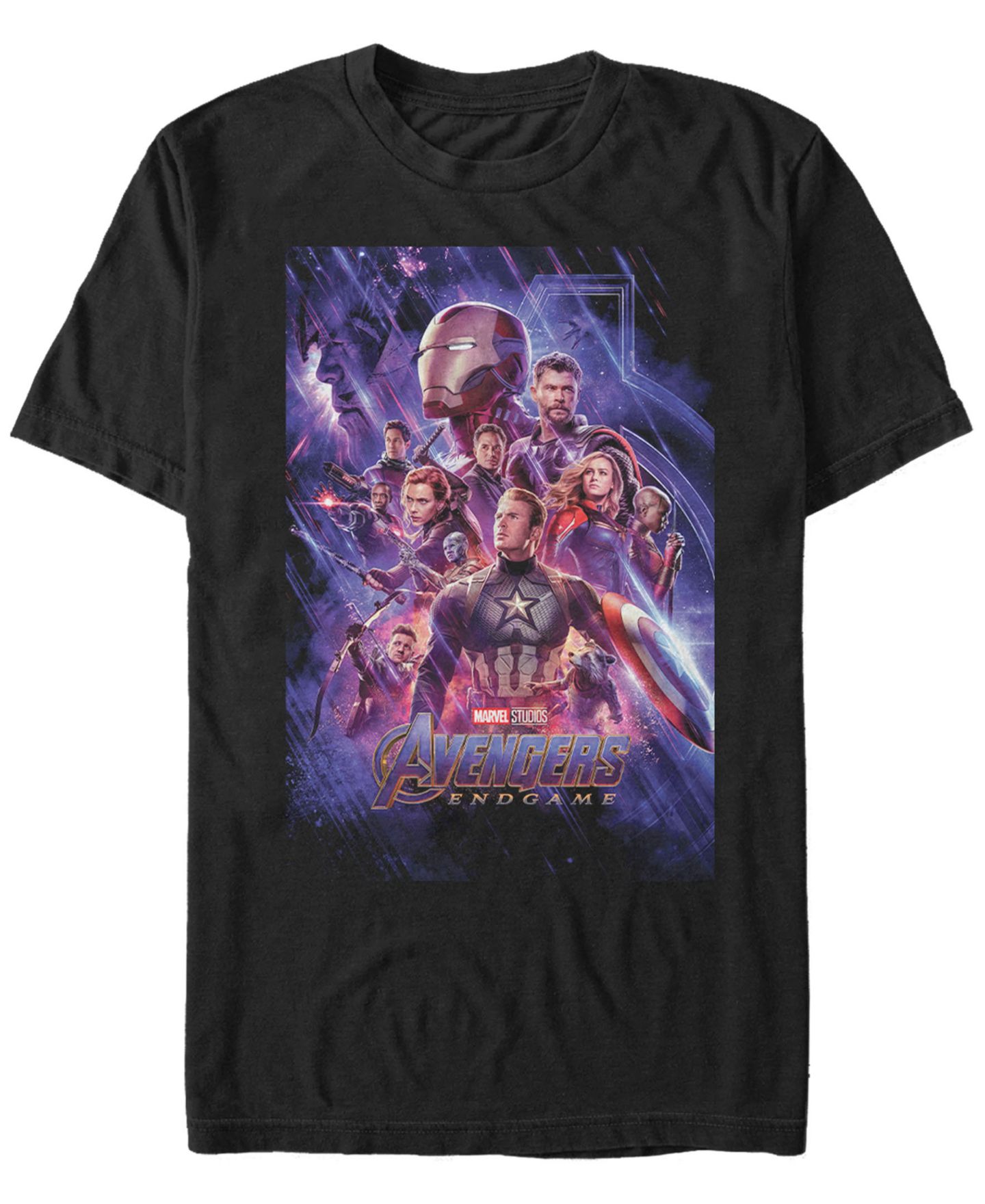 Мужская футболка Fifth Sun Marvel Avengers Endgame Galaxy Poster, Short Sleeve, цвет: Чёрный — фото 1