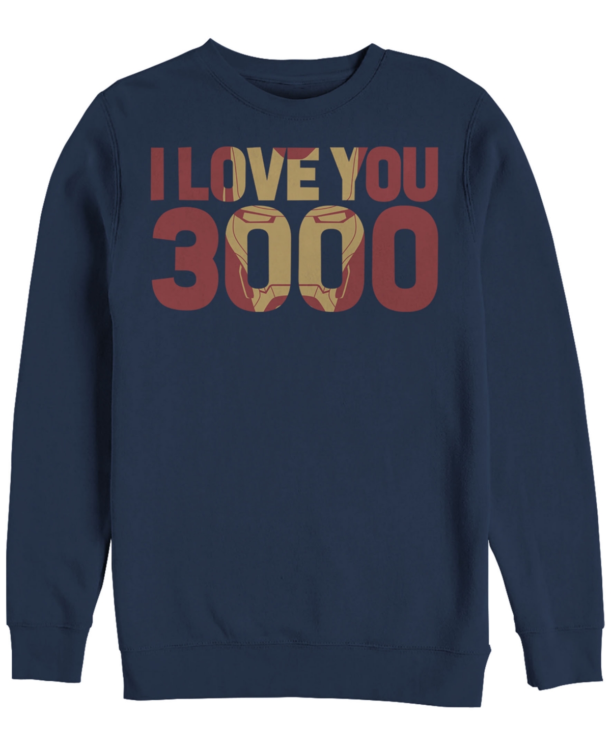 Marvel Men's Avengers Endgame I Love You 3000 Iron Man, Crewneck Fleece