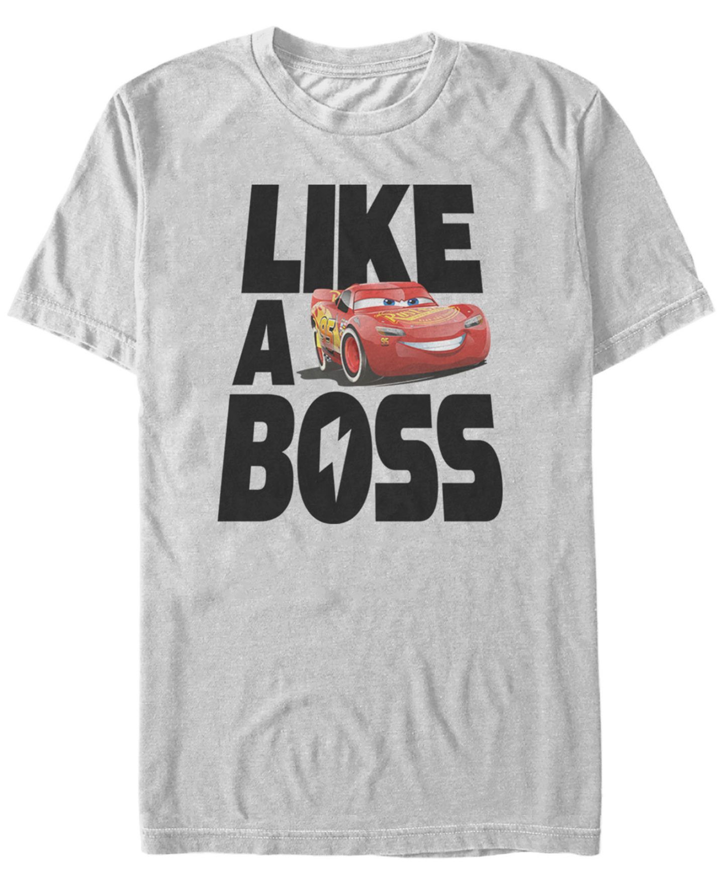 Мужская футболка Fifth Sun Disney Pixar Cars 3 McQueen Like a Boss, Short Sleeve, цвет: Heathr Gry — фото 1