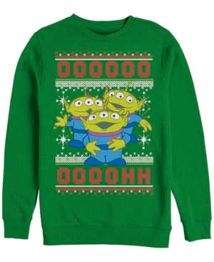 Disney Pixar Men's Toy Story Aliens Ugly Christmas Sweater Crewneck Fleece