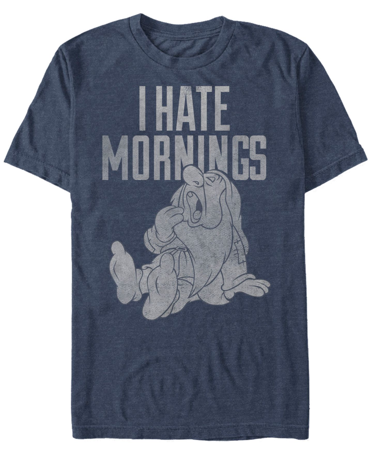 Мужская футболка Fifth Sun Disney Snow White and the Seven Dwarfs Sleepy I Hate Mornings, Short Sleeve, цвет: Тёмно-синий — фото 1