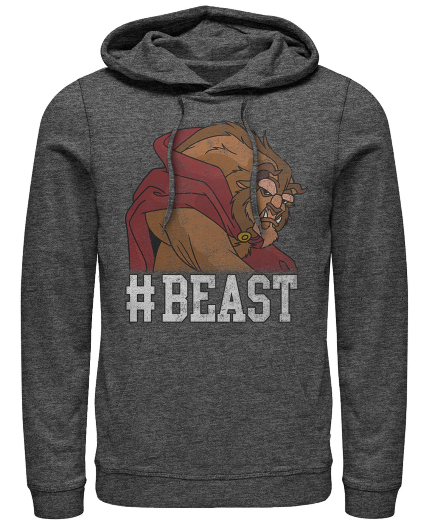 Мужское худи Fifth Sun Disney Beauty the Beast Hashtag Beast, Pullover, цвет: Тёмный серый — фото 1