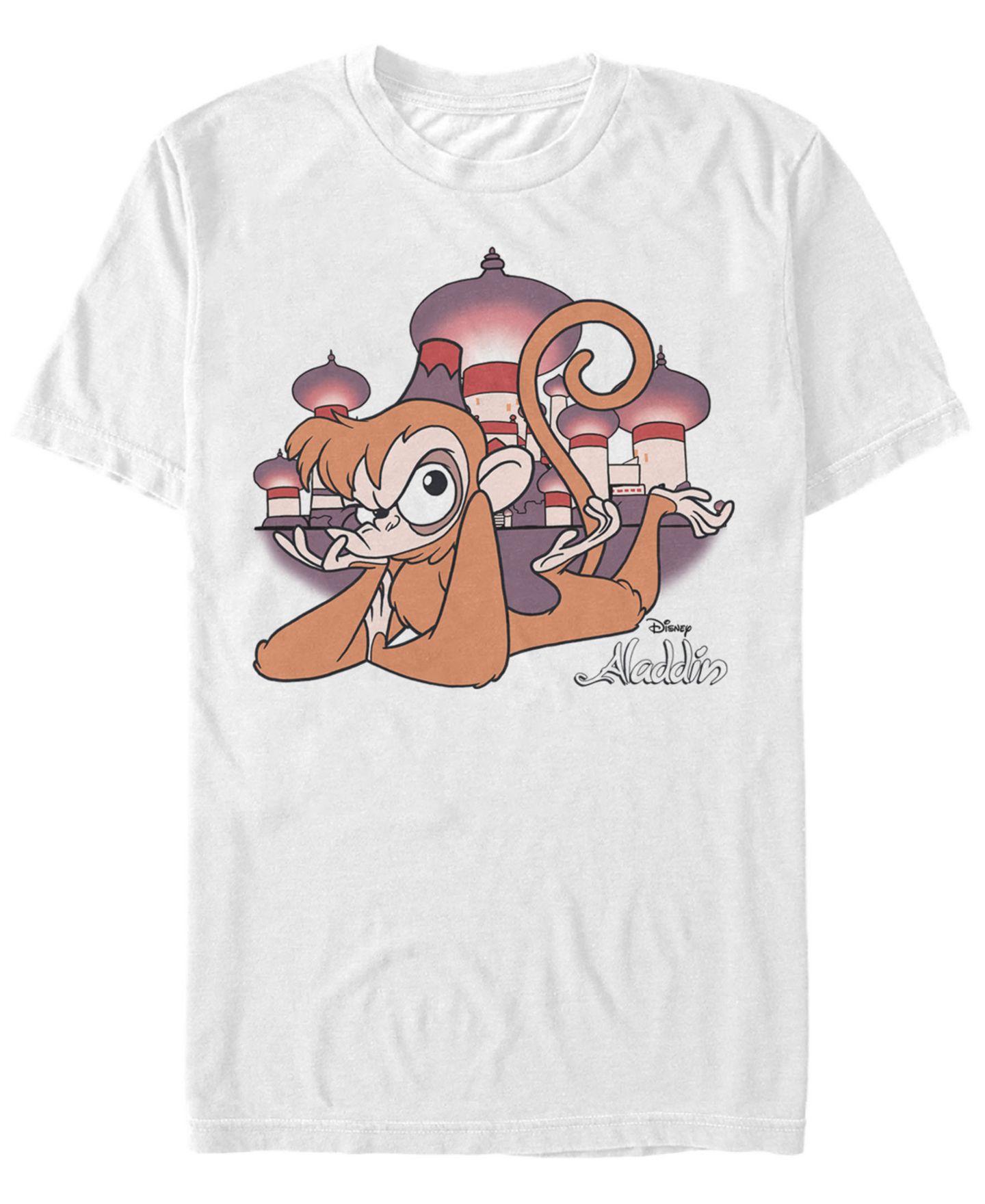 Мужская футболка Fifth Sun Disney Aladdin Upset Abu Sultan's Palace, Short Sleeve, цвет: Белый — фото 1