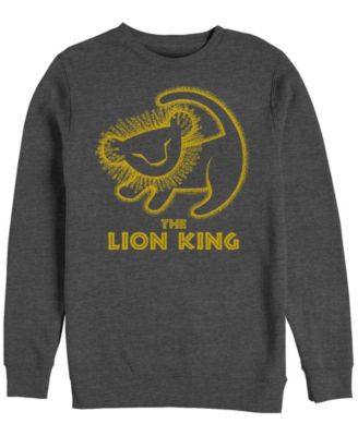 Disney Men's Lion King Simba Cave Painting, Crewneck Fleece