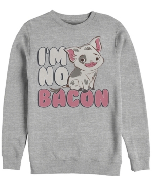 Disney Men's Moana Pua Cute I'm No Bacon Crewneck Fleece