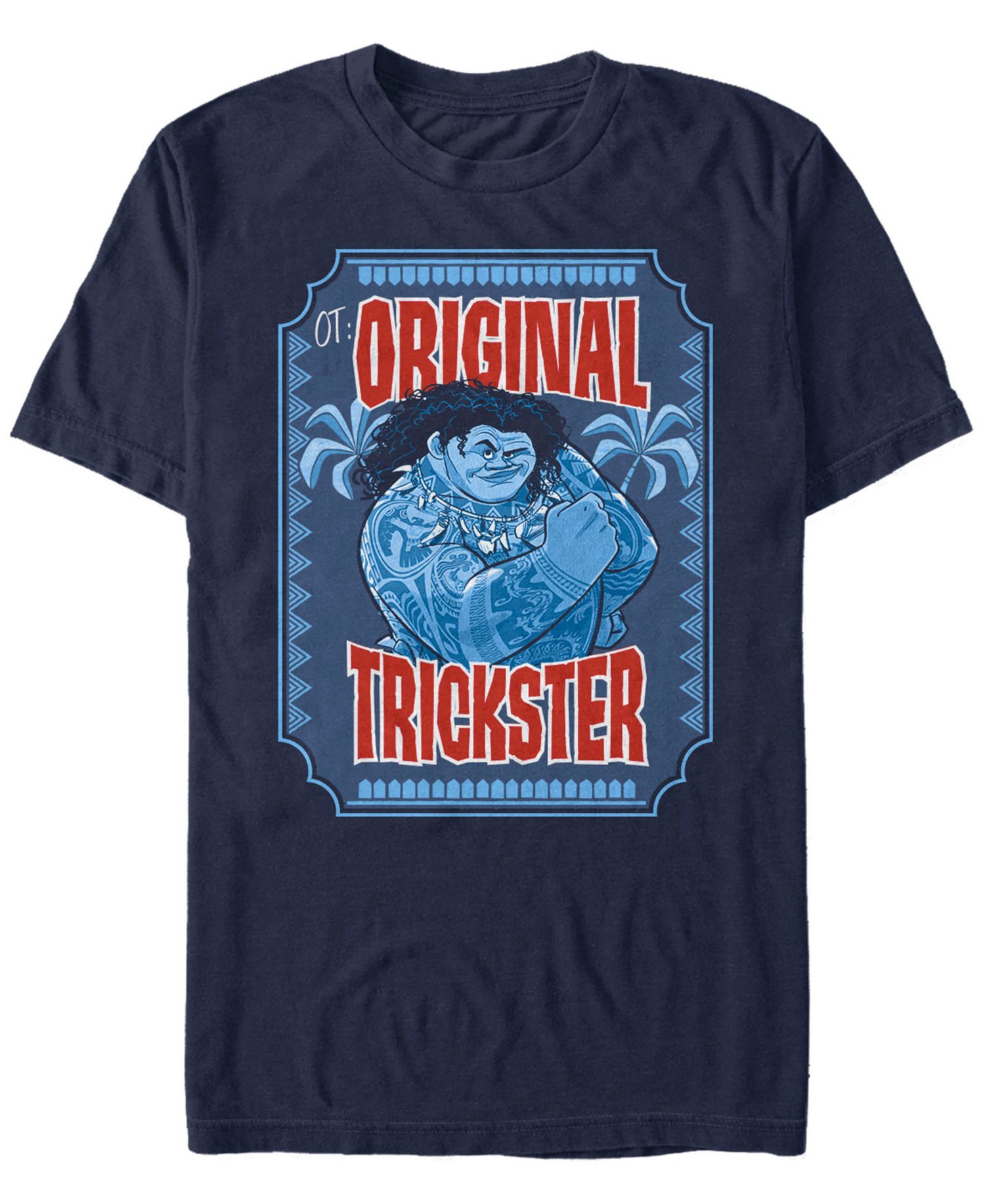 Disney Men's Moana Maui Original Trickster Hue Poster, Short Sleeve T-Shirt
