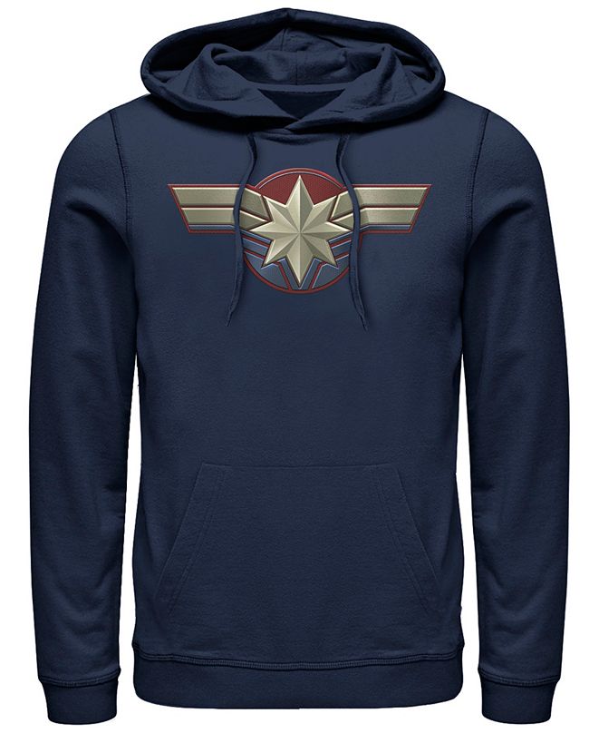 Marvel Men's Captain Marvel Chest Logo Costume, Pullover