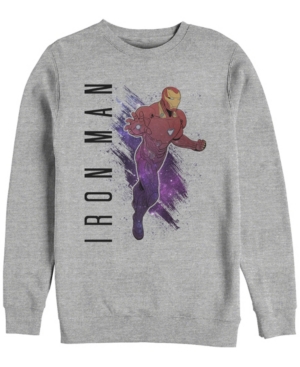Marvel Men's Avengers Endgame Iron Man Painted Portrait Poster Crewneck Fleece