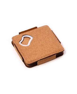 Coasters with Bottle Opener Set of 4