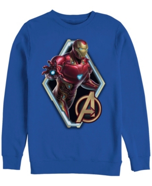 Marvel Men's Avengers Endgame Iron Man Diamond Portrait Crewneck Fleece