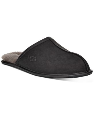 black leather ugg slippers