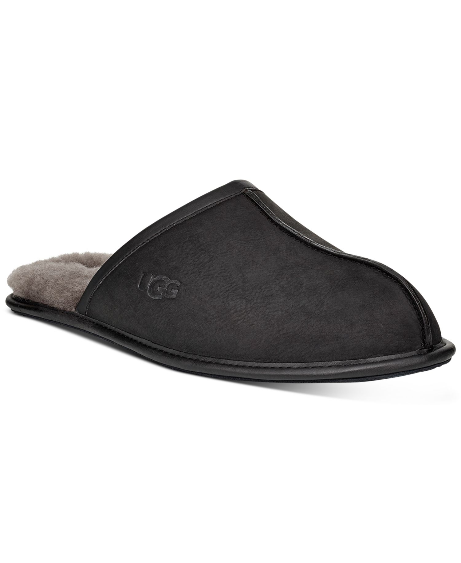 Men's Scuff Leather Slippers