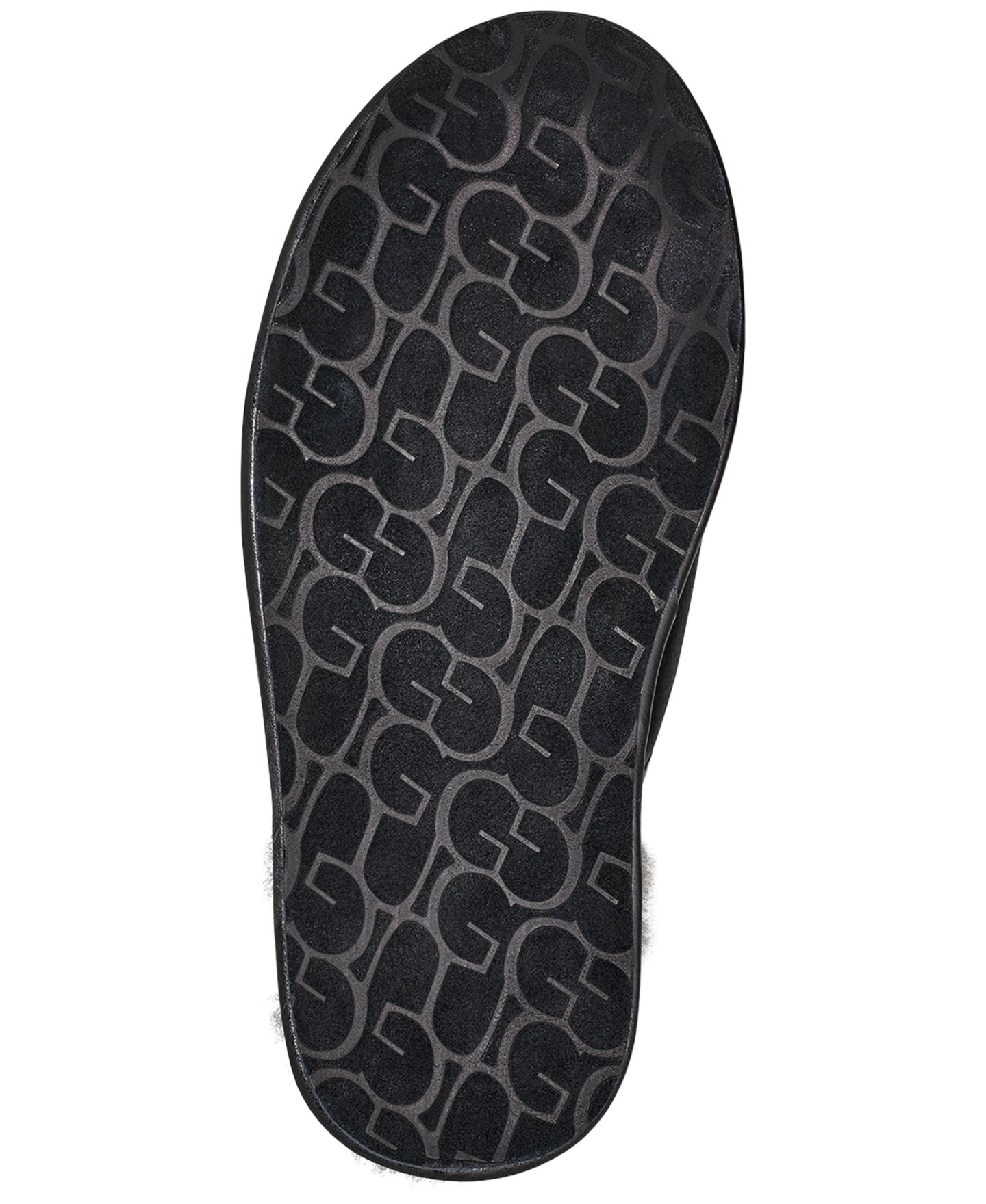 Мужские тапочки UGG® Scuff Leather Slippers, цвет: Чёрный — фото 5