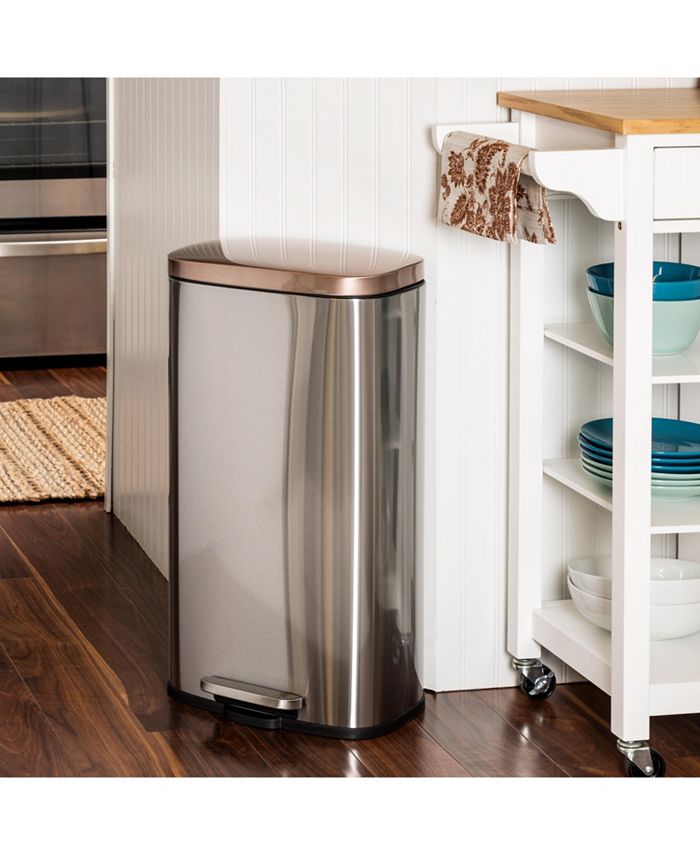 Honey Can Do Rectangular 2Pc. SoftClose Trash Can Set Macy's