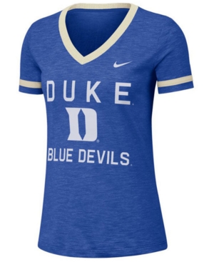 Nike Women's Duke Blue Devils Slub Fan V-Neck T-Shirt