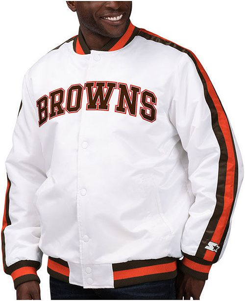 Starter Men's Cleveland Browns The DLine Starter Satin Jacket