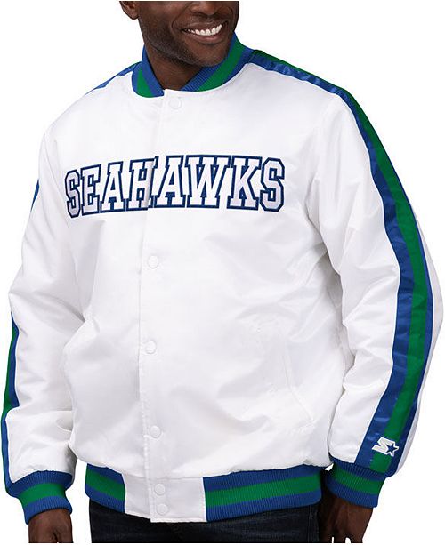 Starter Men S Seattle Seahawks The D Line Starter Satin Jacket Reviews Sports Fan Shop By Lids Men Macy S
