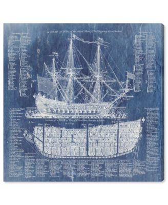 Ship Vocabulary and Terms Canvas Art - 16" x 16" x 1.5"