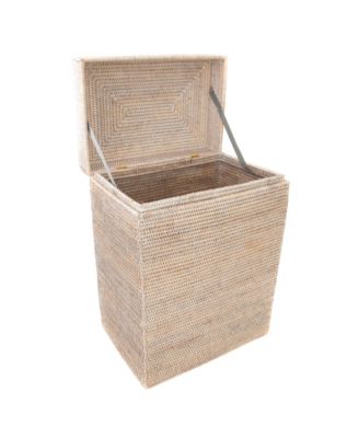 rectangular laundry hamper with lid