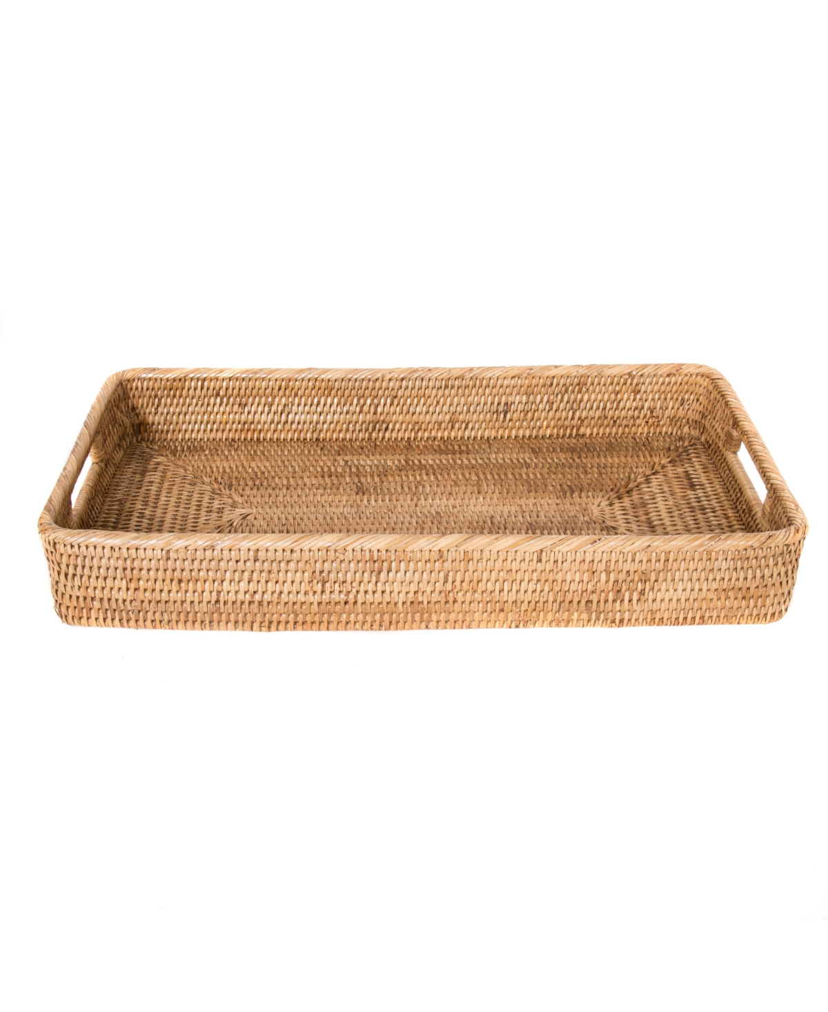 Artifacts Trading Company Rattan Rectangular Tray with Rounded Corners