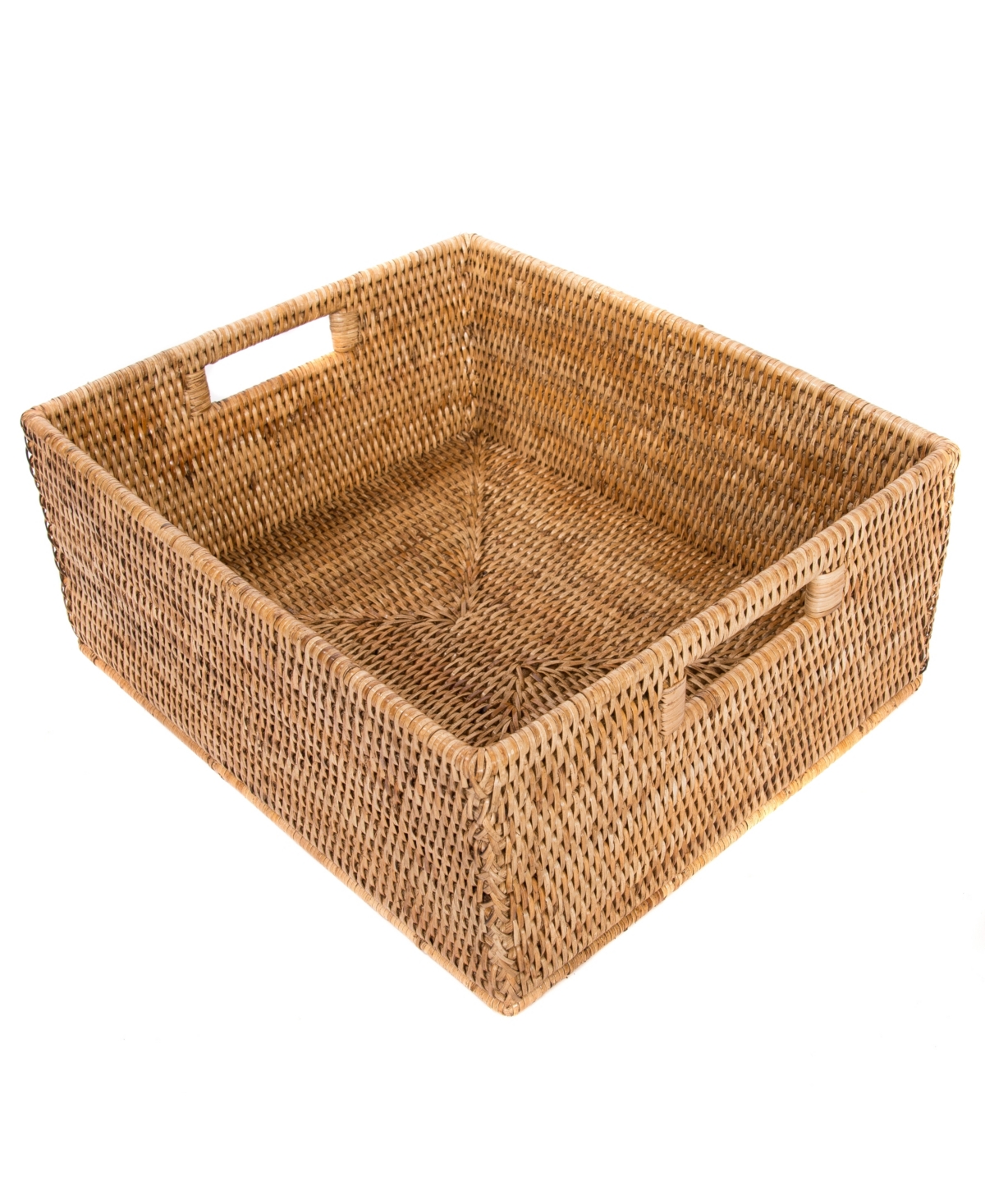 Artifacts Trading Company Artifacts Rattan Rectangular Storage Basket In Honey Brown