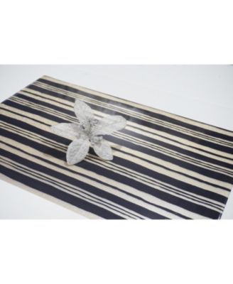 Reversible Metallic Place Mats Non-Slip Jagged 12" x 18" Placemats - Set of 4