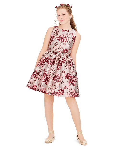 Rare Editions Big Girls Plus Size Floral Brocade Dress Reviews