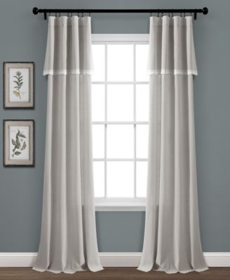 Lush Décor - Linen Lace 38"x84" Window Panel Set