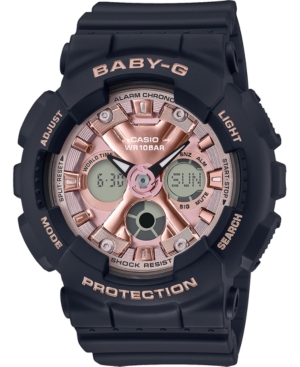 Baby-g Women's Analog-Digital Black Resin Strap Watch 433mm