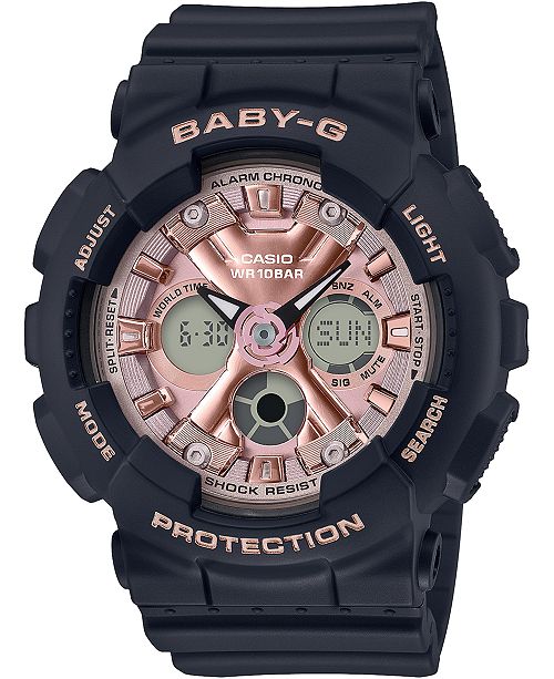 G Shock Women S Analog Digital Black Resin Strap Watch 43 3mm Reviews Watches Jewelry Watches Macy S