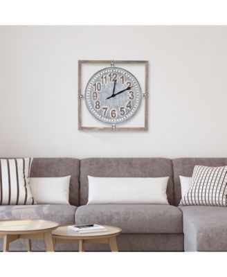 Crystal Art Gallery American Art Decor Wood Framed Wall Clock