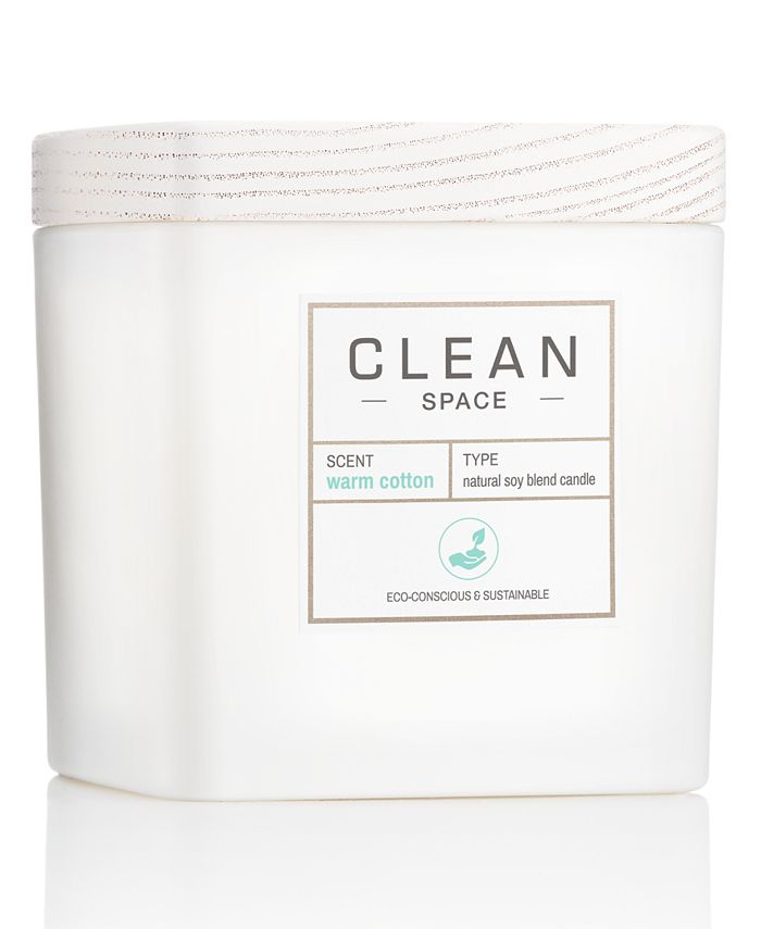 CLEAN Fragrance Warm Cotton Candle, 8-oz. - Macy's