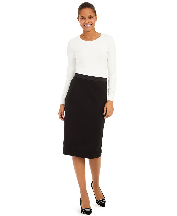 Alfani Long-Sleeve Ruched Top, Created for Macy's - Macy's