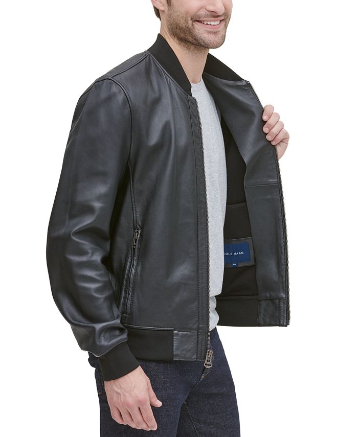 Cole Haan Men's Leather Jacket - Macy's