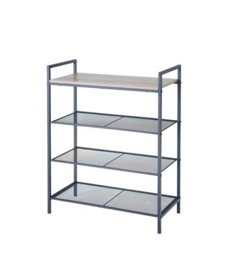 Neatfreak - 4-Tier Shelf Storage Unit with Wood Top