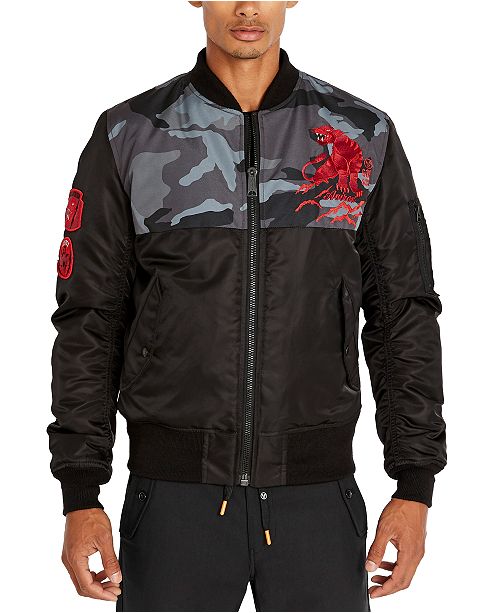 Avirex Men S Split Camo Reversible Water Resistant Bomber Jacket