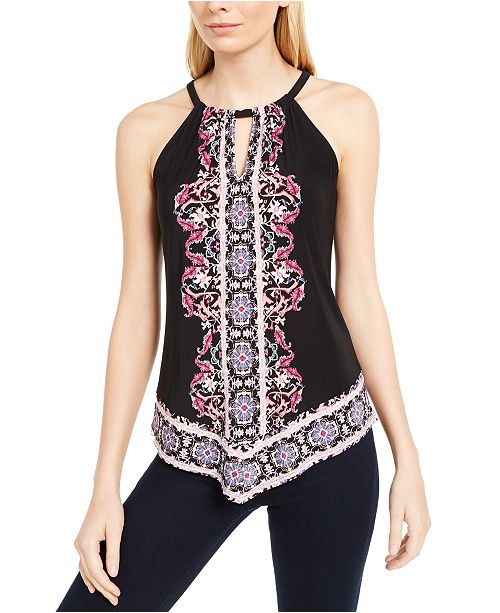 Inc International Concepts Inc Printed Keyhole Halter Top Created