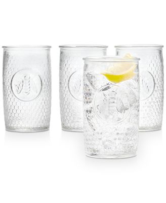 Martha Stewart Collection - Bee Highball Glasses, Set of 4