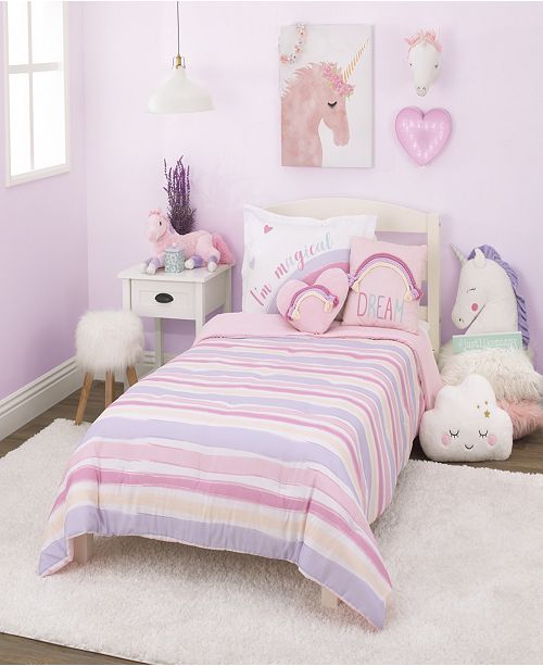 Everything Kids Watercolor Rainbow 2 Piece Twin Bedding Set