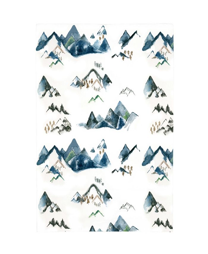NoJo - Mountain Watercolor Fitted Crib Sheet