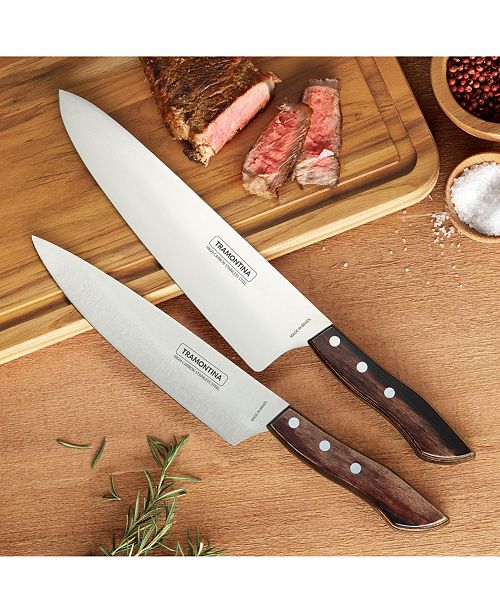 Tramontina 4 Piece Chef'S Knife Set, Grill Tongs, and Grill Fork