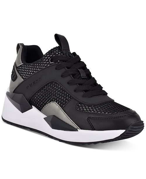 Guess Women S Typical Lace Up Sneakers Reviews Athletic Shoes