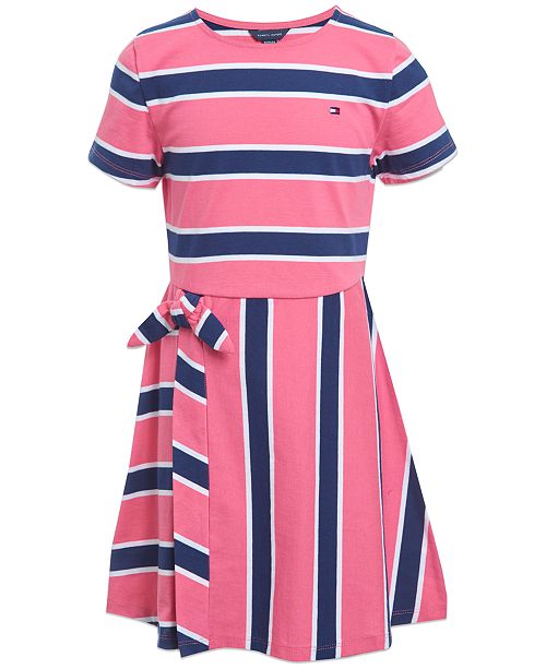 Tommy Hilfiger Big Girls Striped Dress Reviews All Girls Dresses