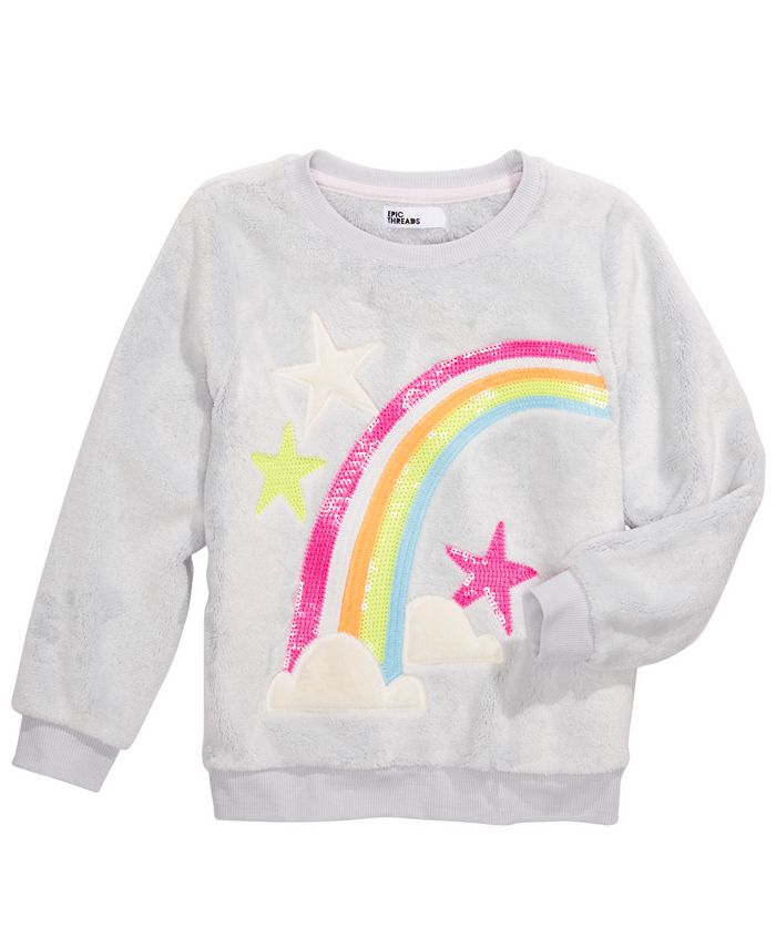 Girls rainbow sales sweatshirt