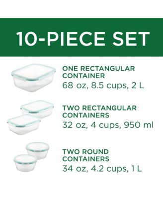 Lock n Lock Purely Better™ Glass 10-Pc. Food Storage Container Set