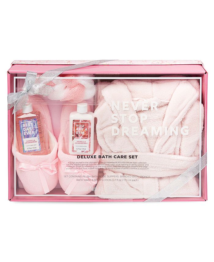 Tri-Coastal Design Tri-Coastal Pink Robe & Slippers Bath Gift Set, Only Reviews - Bras, & Lingerie - Women - Macy's