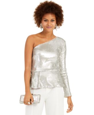 sequin peplum tops
