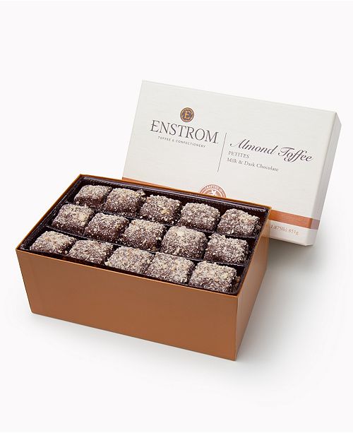 Enstrom Candies 30 Ounce Milk and Dark Chocolate Almond Toffee Petites